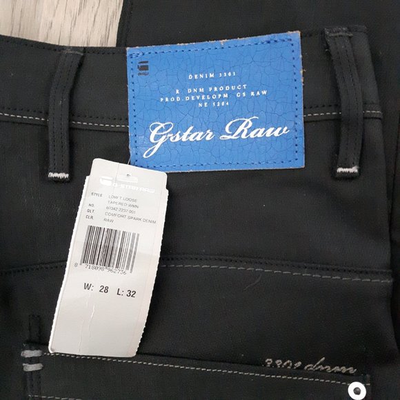 G-Star Raw Jeans Women Low Loose Tapered Fit Size 28 Length 32 Wax Denim - Picture 8 of 16